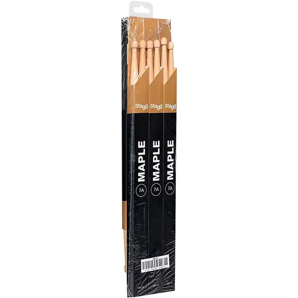 Барабанные палочки Stagg Maple Drum Sticks Wood Tip 7A (12 пар)