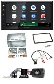Kenwood DAB Bluetooth USB Lenkrad 2DIN Autoradio für Alfa Romeo 159 Brera Spider