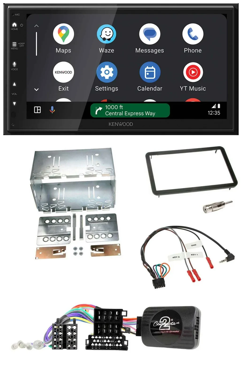 Kenwood DAB Bluetooth USB Lenkrad 2DIN Autoradio für Alfa Romeo 159 Brera Spider