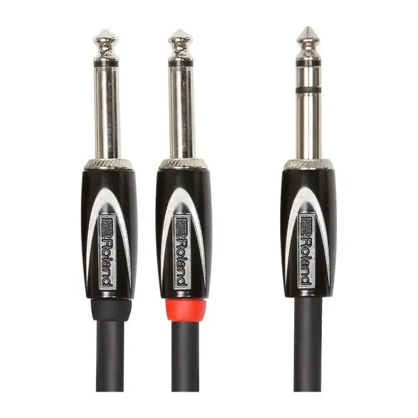 Коммутационный кабель Roland Black Series 5' Insert/Splitter Cable, 1/4" TRS Male to 2x 1/4" Connector