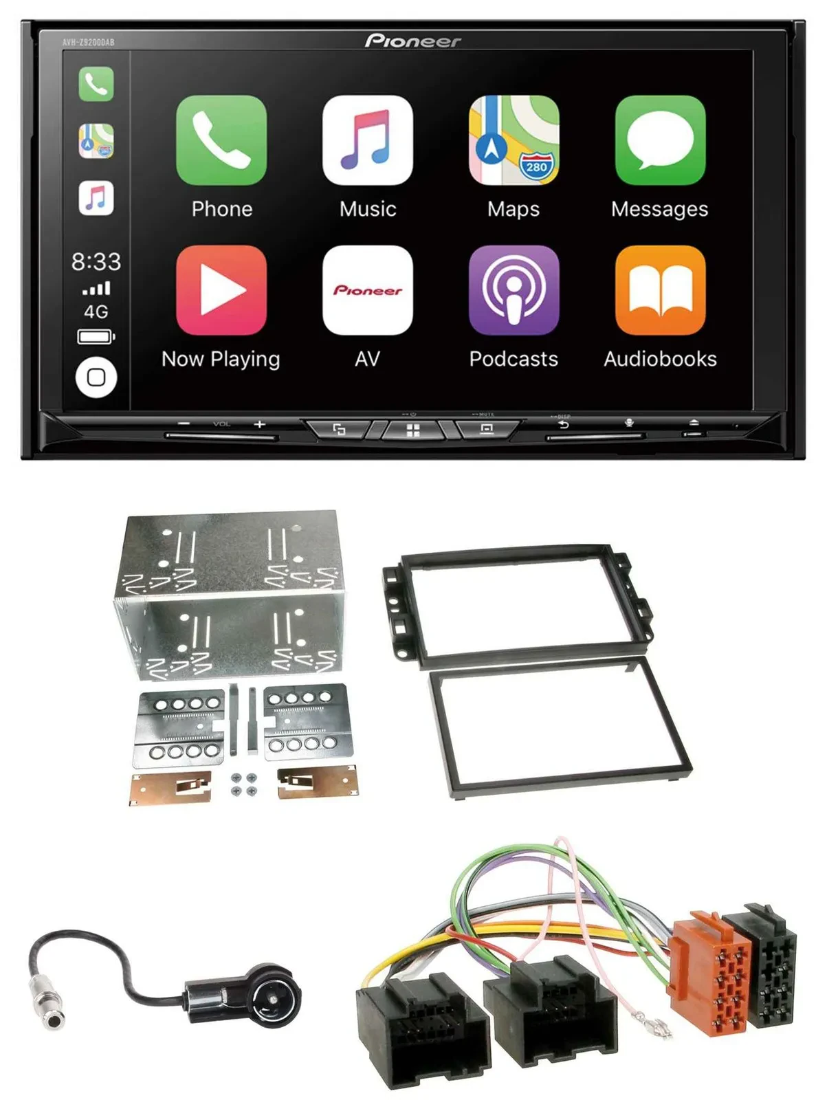 Pioneer 2DIN MP3 USB DAB DVD Bluetooth Autoradio für Chevrolet Aveo Epica Captiv