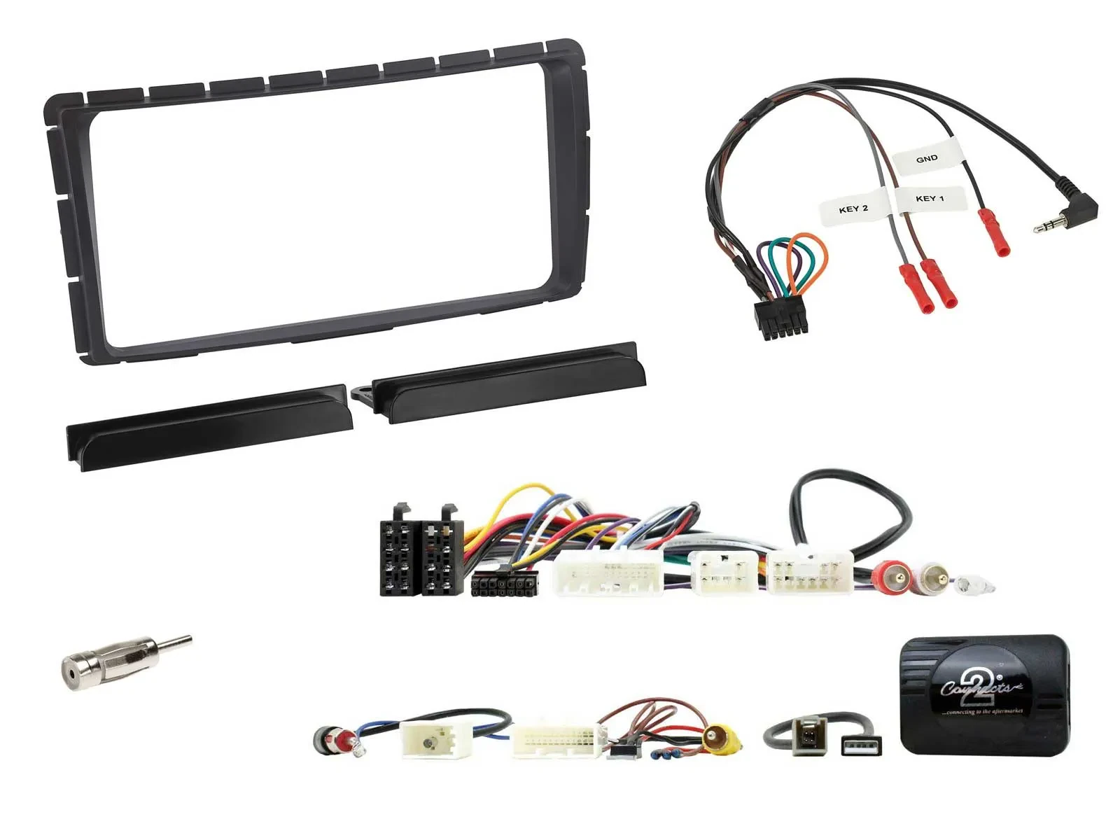 Комплект установки автомагнитолы Caraudio24 2-DIN для Toyota Hilux 2011–2016