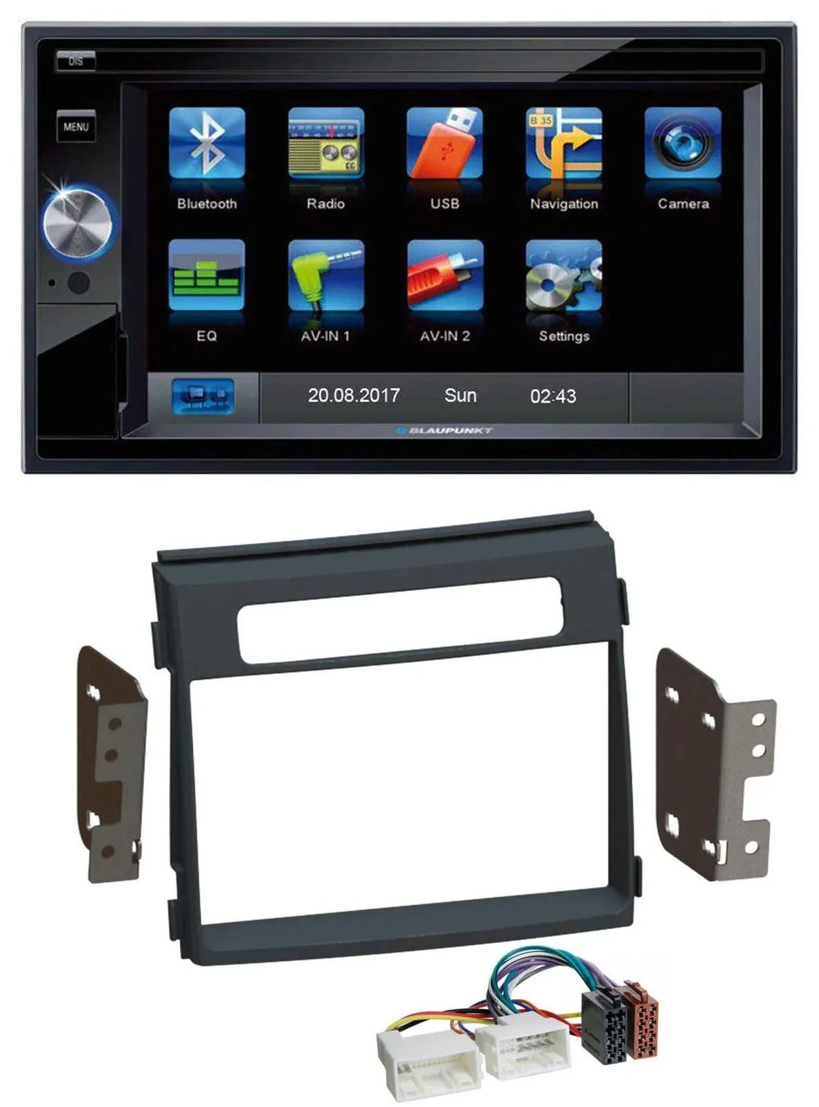 Blaupunkt SD Bluetooth 2DIN MP3 USB AUX Autoradio für Kia Soul AM Facelift 11-14