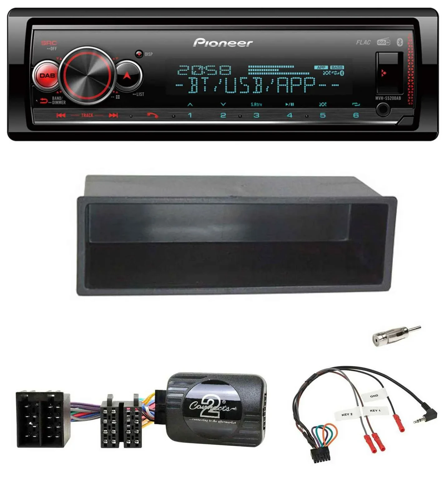 Pioneer Bluetooth USB Lenkrad DAB Autoradio für Citroen C2 C3 Berlingo 02-06