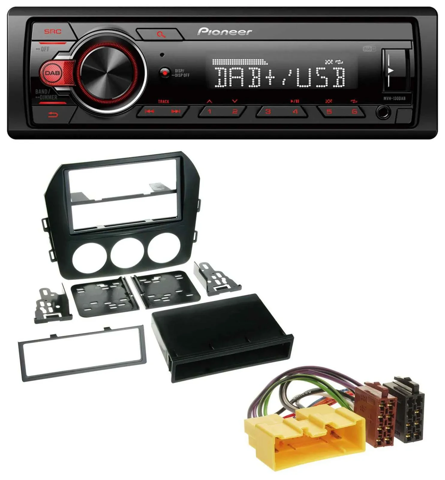Автомагнитола для Mazda MX-5 (с 2008) Pioneer 1DIN DAB USB AUX MP3