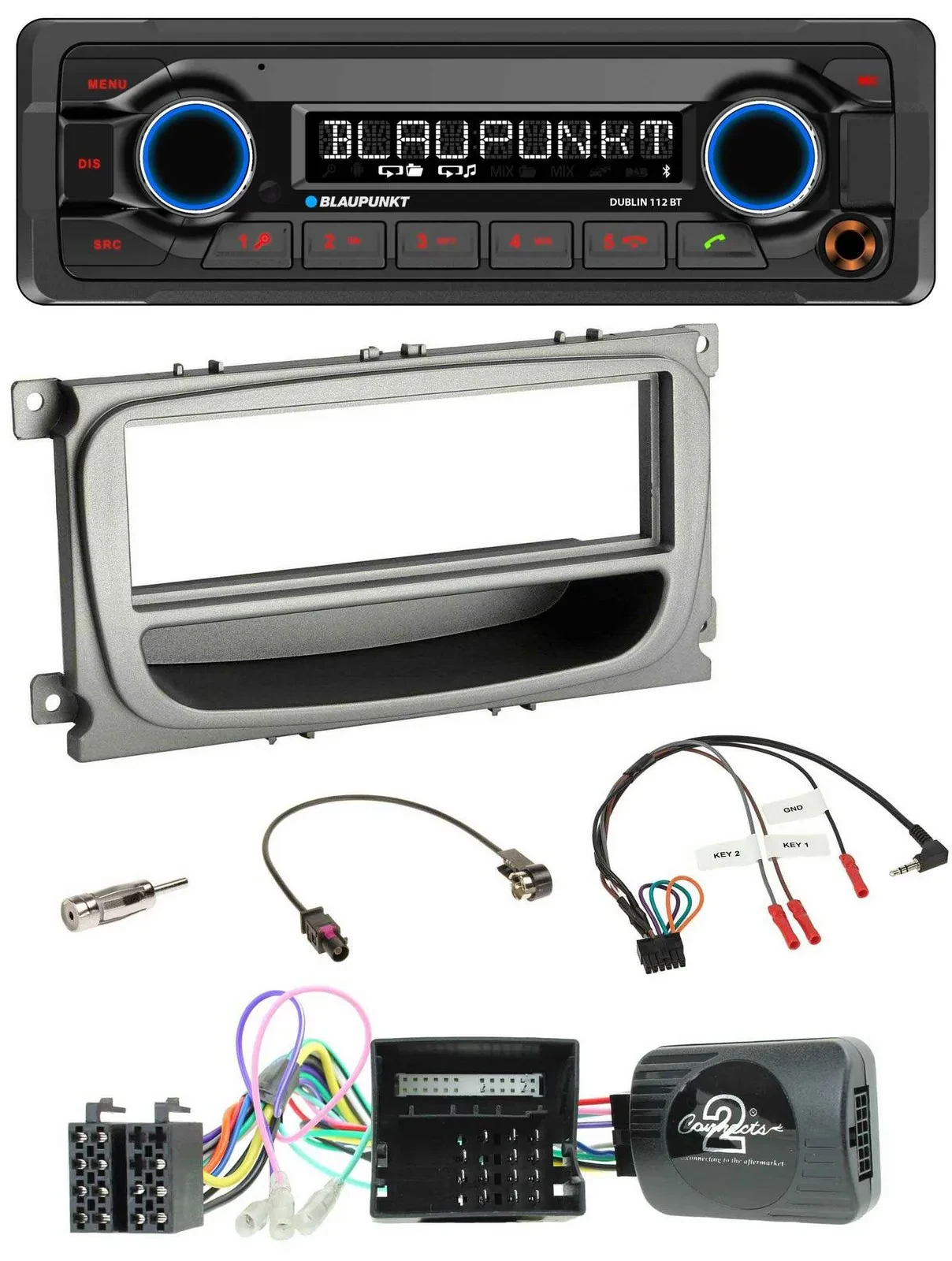 Blaupunkt MP3 Bluetooth USB Lenkrad Autoradio für Ford S-Max Mondeo Can 07-14 Ab