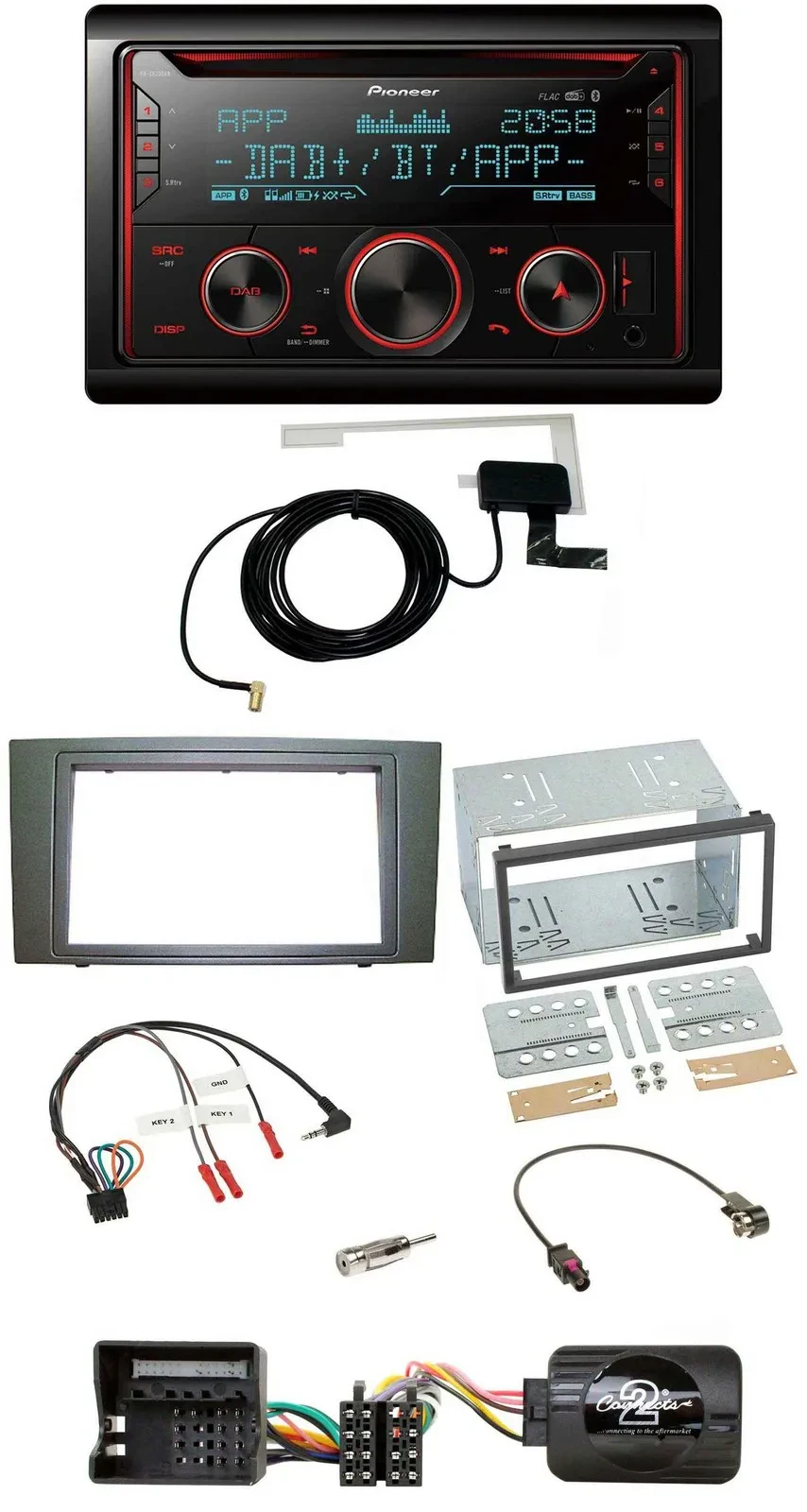 Pioneer 2DIN Lenkrad DAB USB CD Bluetooth Autoradio für Ford Mondeo 2003-2007 sc