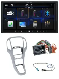 Автомагнитола Alpine 2DIN, Bluetooth, DAB, USB, MP3, для Opel Astra J (с 2009), платиновый серебристый