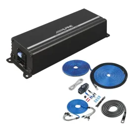Alpine KTP-445A Power Pack Series Class-D 4-Channel Amplifier with Amp Kit