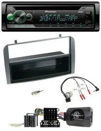 Pioneer USB MP3 DAB Lenkrad CD Autoradio für Alfa 147 GT 07-10 anthrazit Ablage