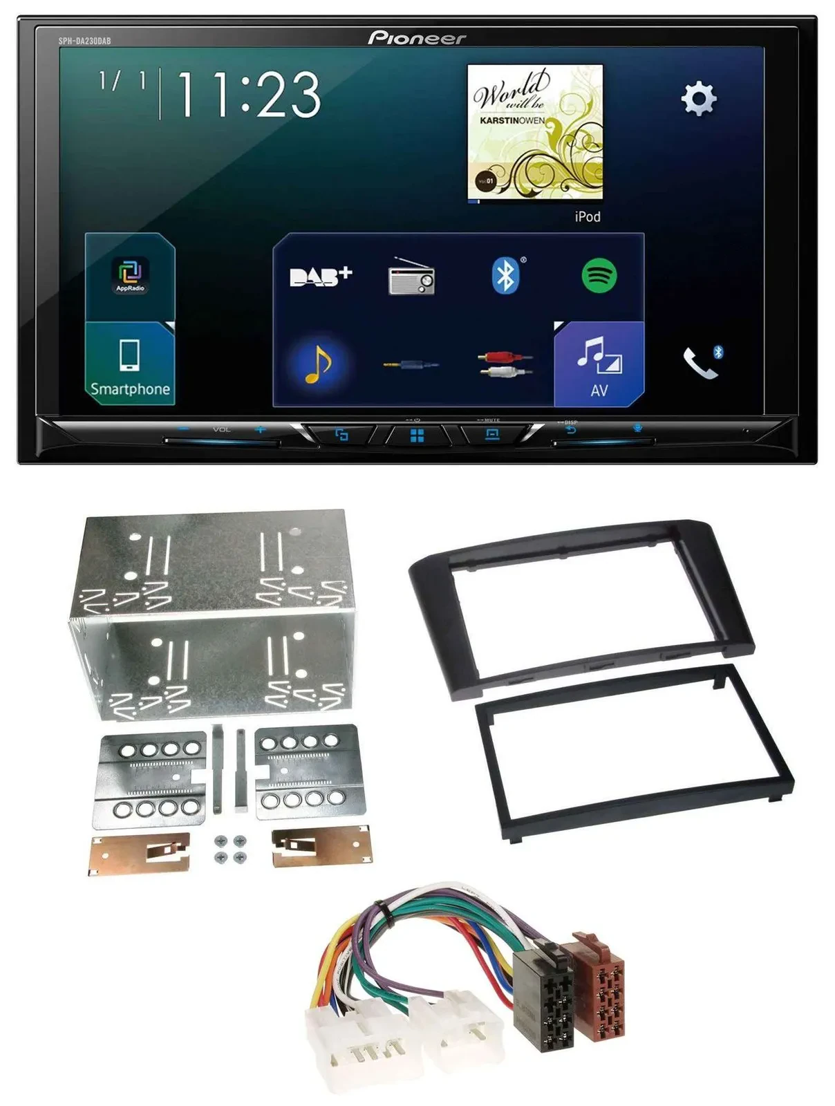 Pioneer MP3 Bluetooth USB 2DIN DAB Autoradio für Toyota Avensis 2003-2009