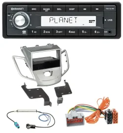Continental USB MP3 AUX 1DIN Autoradio für Ford Fiesta 08-10 JA8 ohne Display si