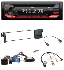 JVC CD DAB USB Bluetooth Lenkrad Autoradio für BMW 3er E46 01-07 schwarz