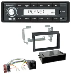 Continental MP3 AUX USB DAB 1DIN Autoradio für Fiat Ducato (2006-2010) schwarz
