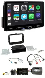 Автомагнитола Alpine Bluetooth, USB, DAB для Alfa Giulietta 2013–2021, цвет Piano Black, поддержка управления на руле