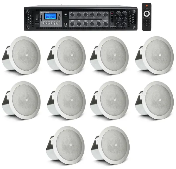 10 JBL 3" Ceiling Speakers+350w 6-Zone Bluetooth Amplifier 4 Restaurant/Bar/Cafe