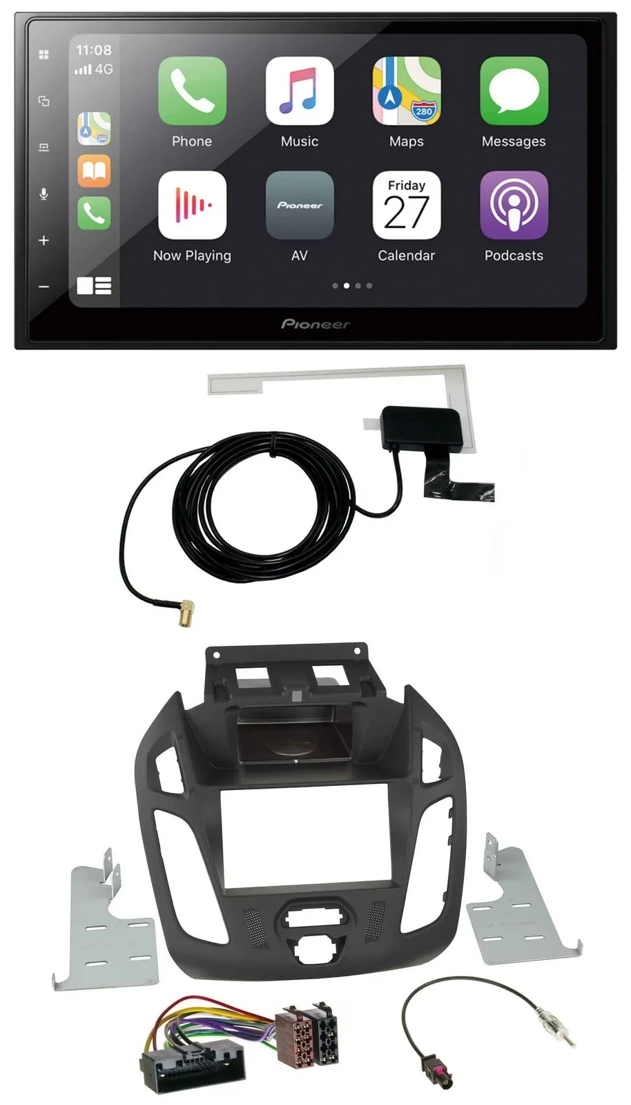 Pioneer USB MP3 2DIN Bluetooth DAB Autoradio für Ford Transit 12-18 ohne Display