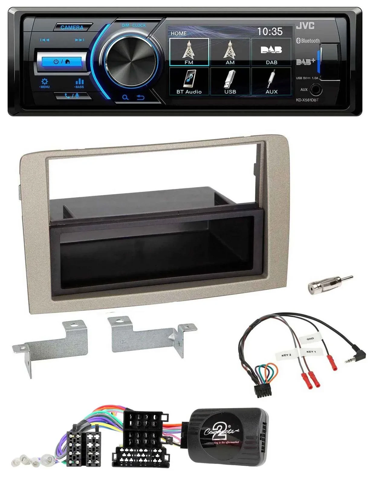 JVC Bluetooth Lenkrad USB DAB Autoradio für Lancia Musa 2004-2012