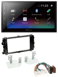 Автомагнитола для Toyota Auris (с 2013) Pioneer 2DIN USB Bluetooth DAB MP3