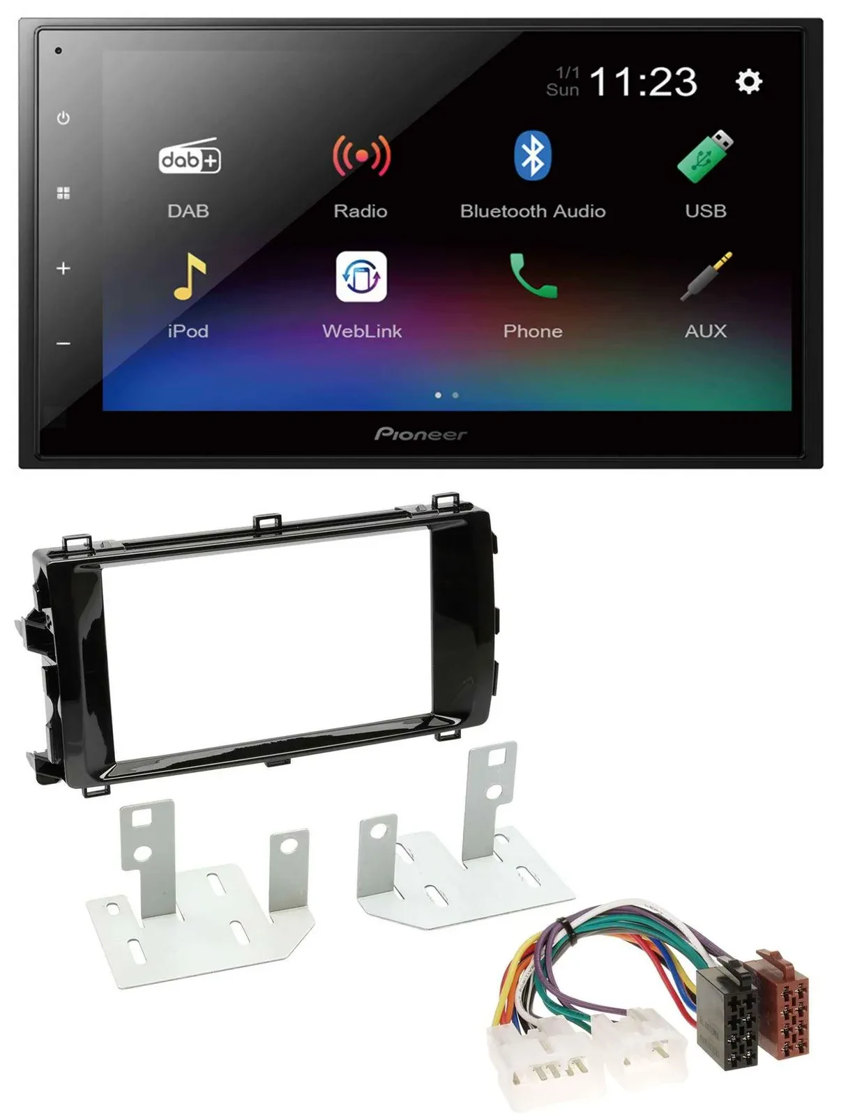 Автомагнитола для Toyota Auris (с 2013) Pioneer 2DIN USB Bluetooth DAB MP3