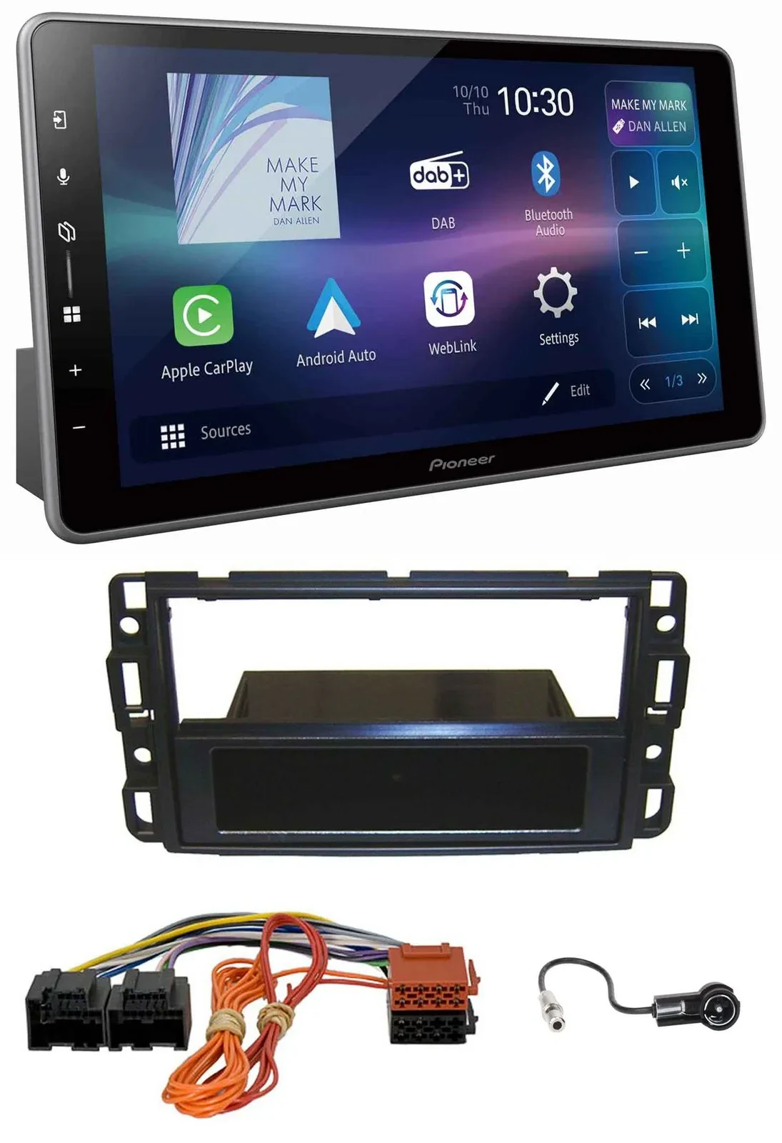 Pioneer Bluetooth USB DAB MP3 Autoradio für Cadillac BLS (2006-2010)