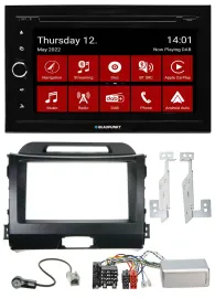 Blaupunkt 2DIN Lenkrad Bluetooth USB TMC DAB Navigation für Kia Sportage III 10-
