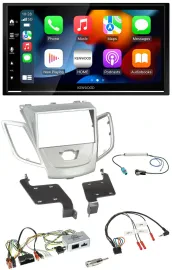 Kenwood DAB USB Bluetooth 2DIN Lenkrad Autoradio für Ford Fiesta 2010-2017 silbe