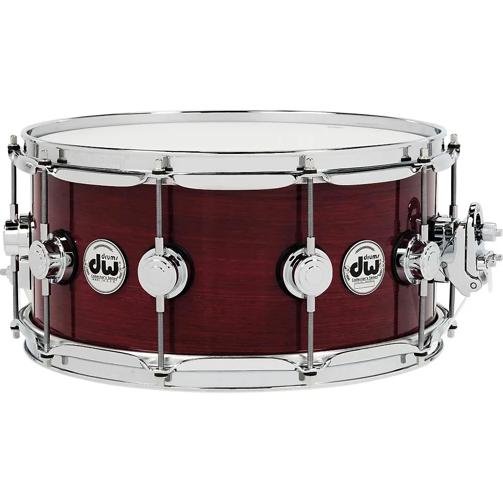 DW Collector's Series Purple Heart Lacquer Custom Snare Drum wChrome 14 x 6.5