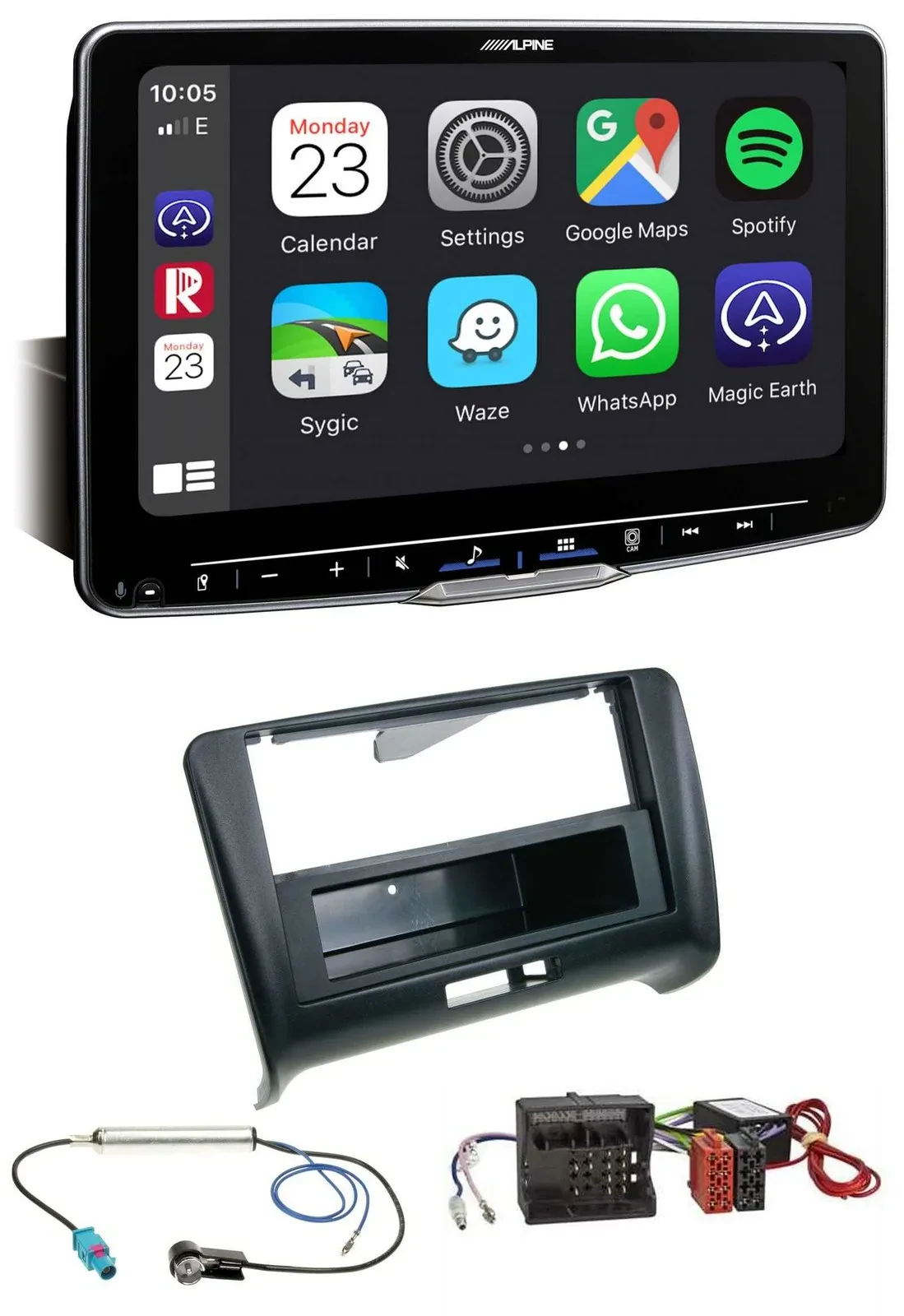 Alpine Bluetooth MP3 USB DAB Autoradio für Audi TT 06-14 Aktivsystem Quadlock