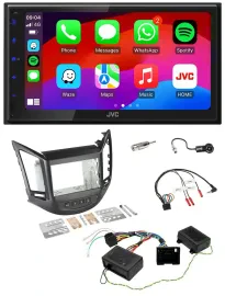 JVC Bluetooth USB Lenkrad 2DIN DAB Autoradio für Chevrolet Orlando 2011-2018 48