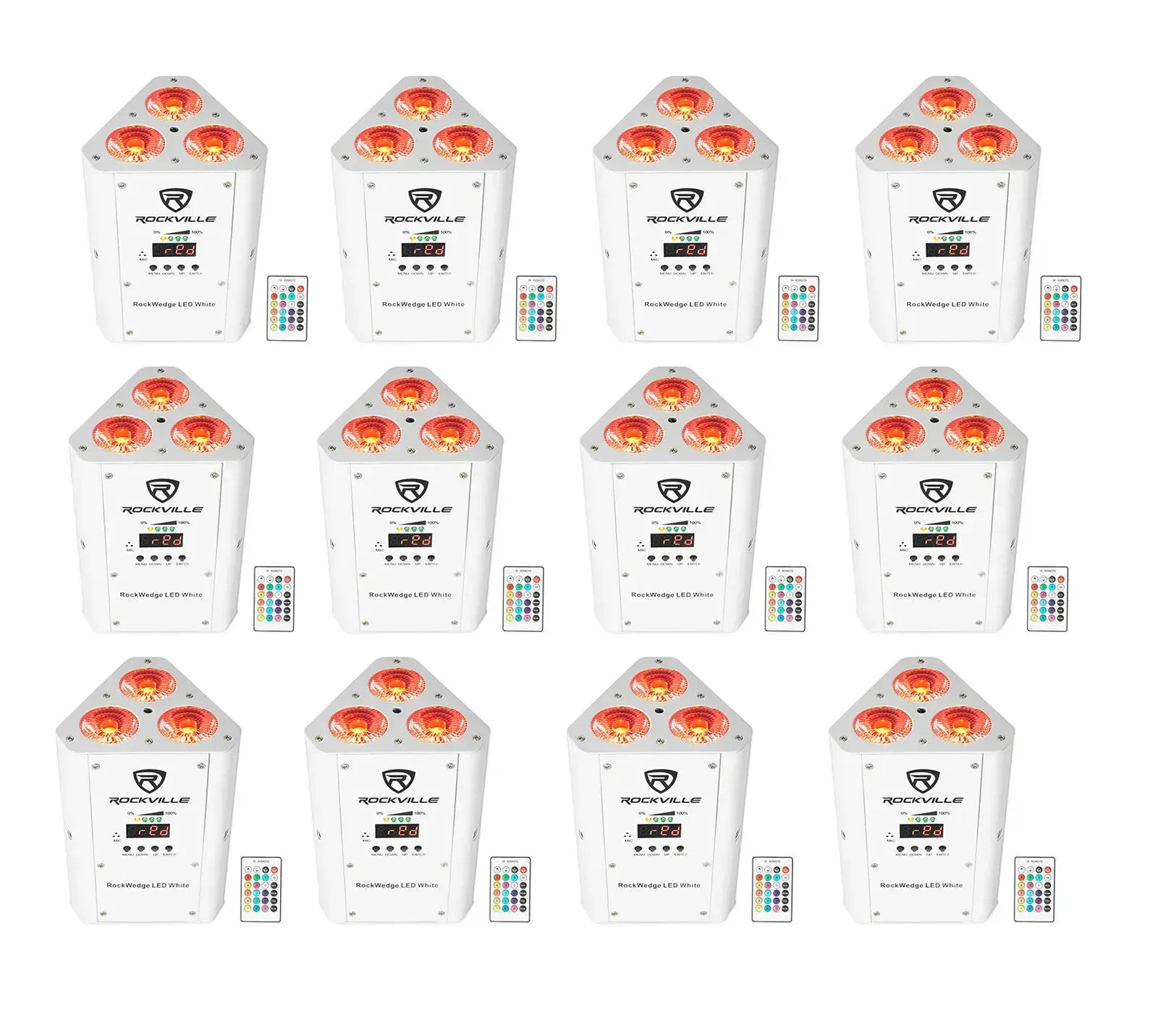 Прибор смены цвета Rockville RockWedge LED White (12 штук)