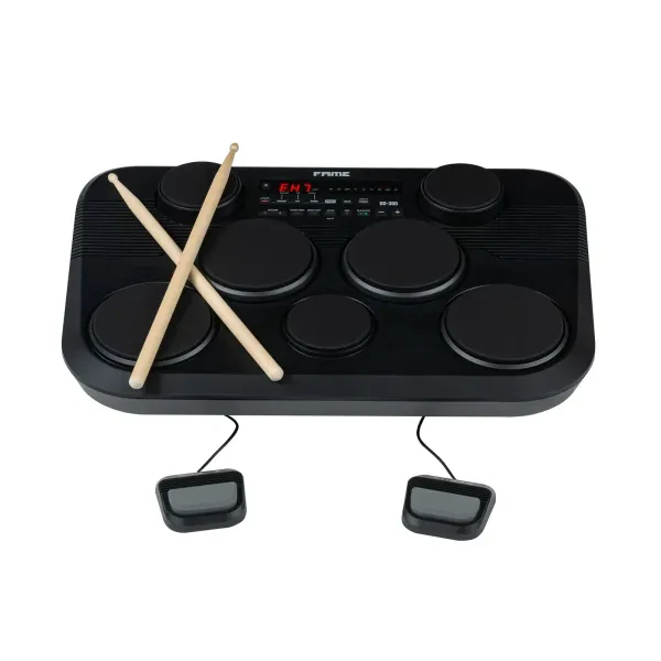 Fame DD-380 Digital Drum Set, Kompaktes E-Drum, 273 Sounds, 45 Kits, 7