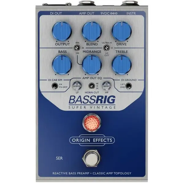 Педаль эффектов для бас-гитары Origin Effects BASSRIG Super Vintage Bass Preamp Effects Pedal