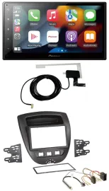 Pioneer MP3 USB Bluetooth DAB 2DIN Autoradio für Peugeot 107 Citroen C1 Toyota A