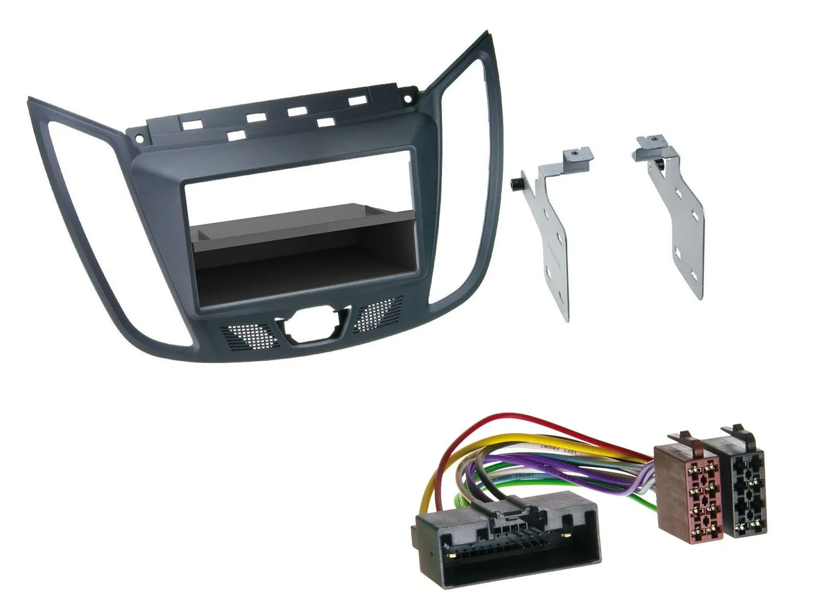 Einbauset DIN Autoradio für Ford C-Max / Kuga - dunkelgrau