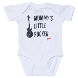 GIBSON Mommy's Little Rocker Les Paul Onesie (White) 12/18 Monate