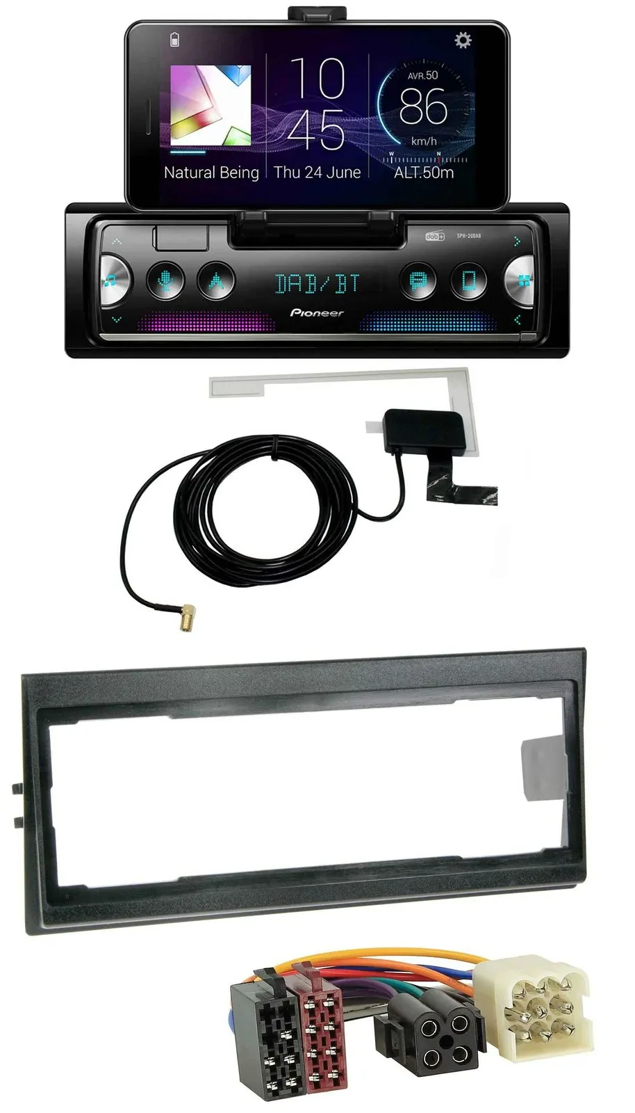 Pioneer DAB Bluetooth MP3 USB Autoradio für Volvo 740, 760 (1982-1992)