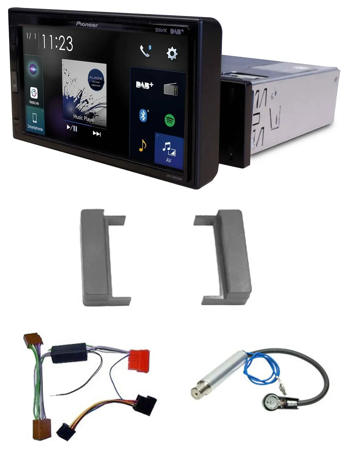 Автомагнитола для Audi A2/A3 8L/A4 B5/TT 1999–2006 Pioneer DAB, MP3, Bluetooth, USB