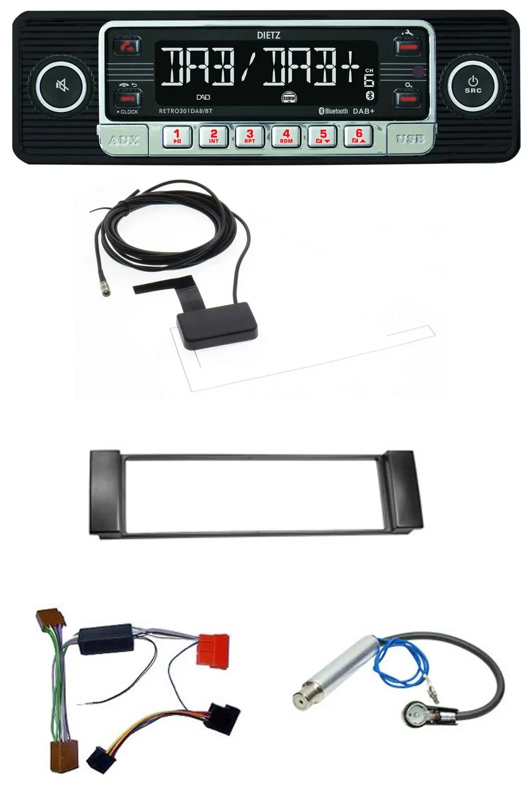 Dietz DAB Bluetooth USB MP3 Autoradio für Audi A3 8L 00-03 A6 C5 00-04 Aktivsyst