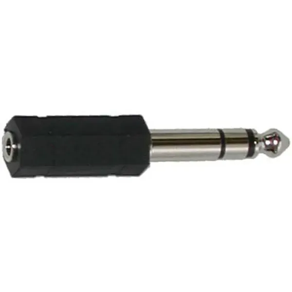 Audio 2000s ACC3139 Female 3.5mm TRS Jack to Male 1/4" TRS Plug Connector