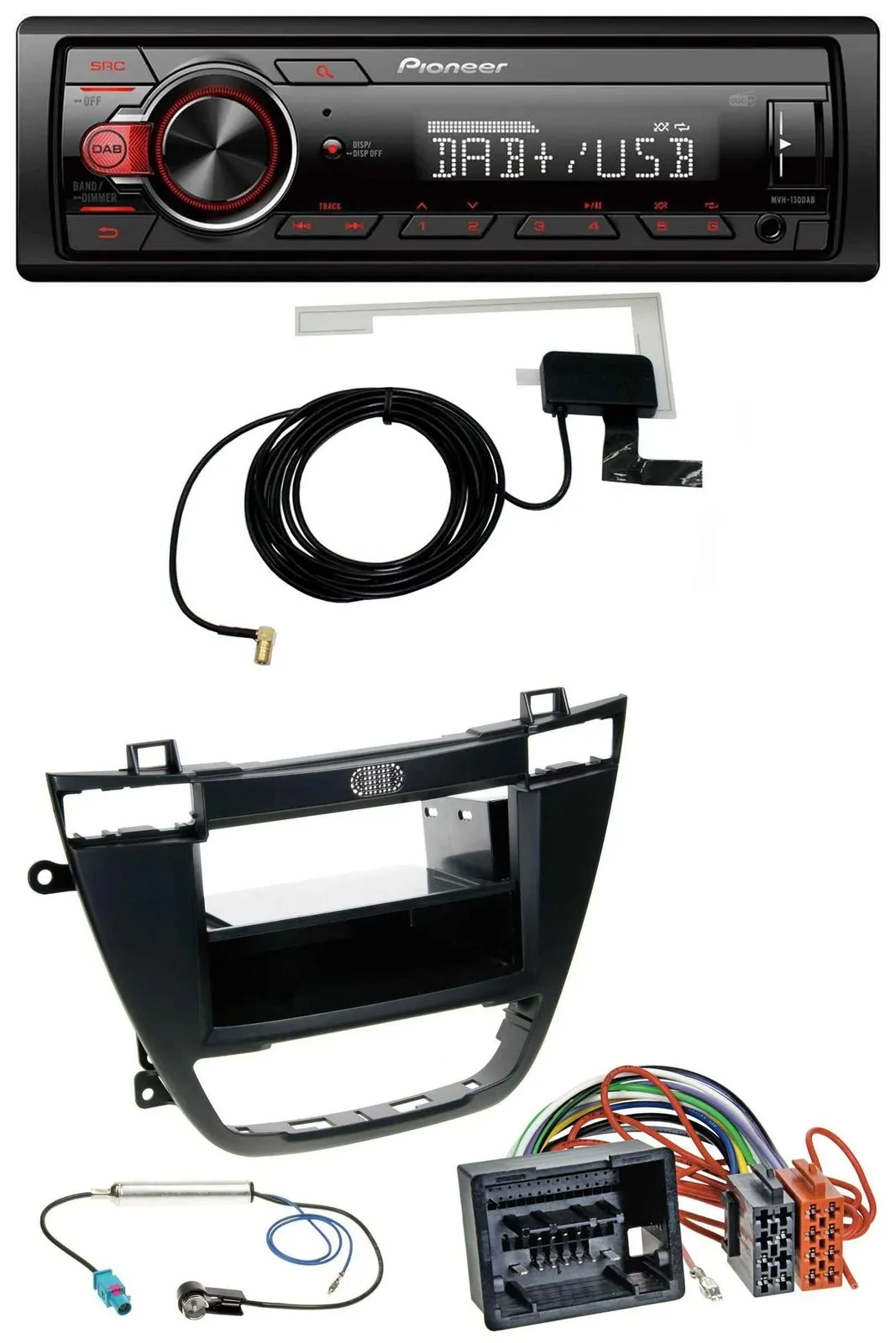 Автомагнитола для Opel Insignia Pioneer 1-DIN MP3 DAB USB AUX черная