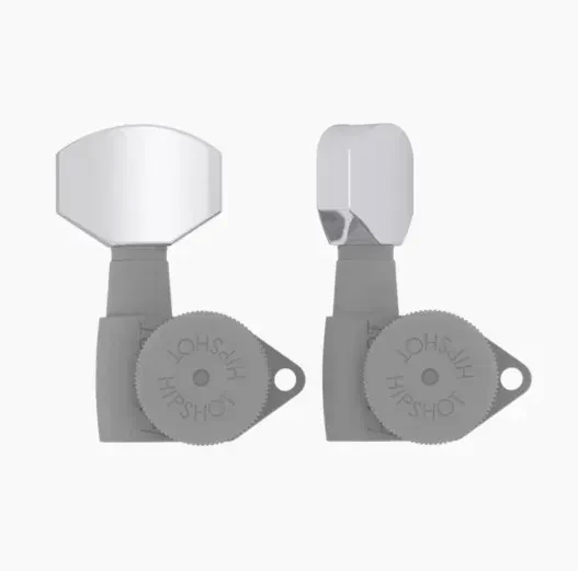 Кнопки колков для гитары Hipshot D07 Hex, металл, хром (набор, 6 шт.)