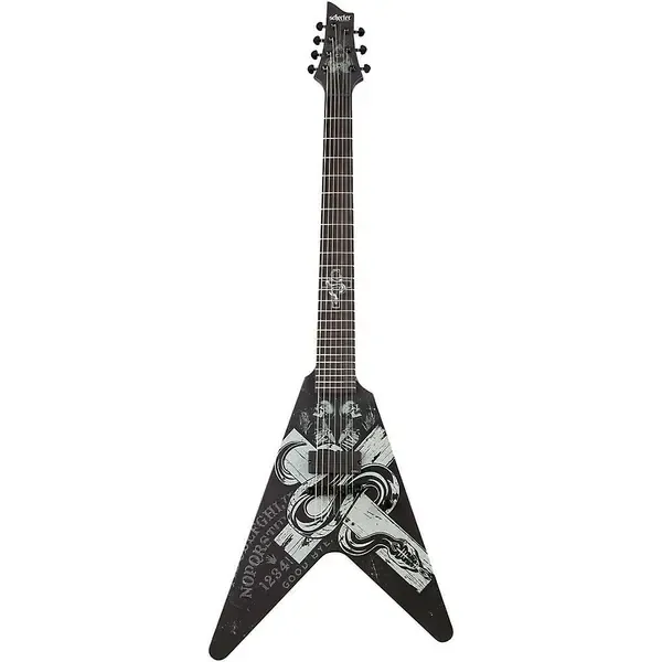 Электрогитара Schecter Chris Howorth V-7 Snake Cross Satin Black