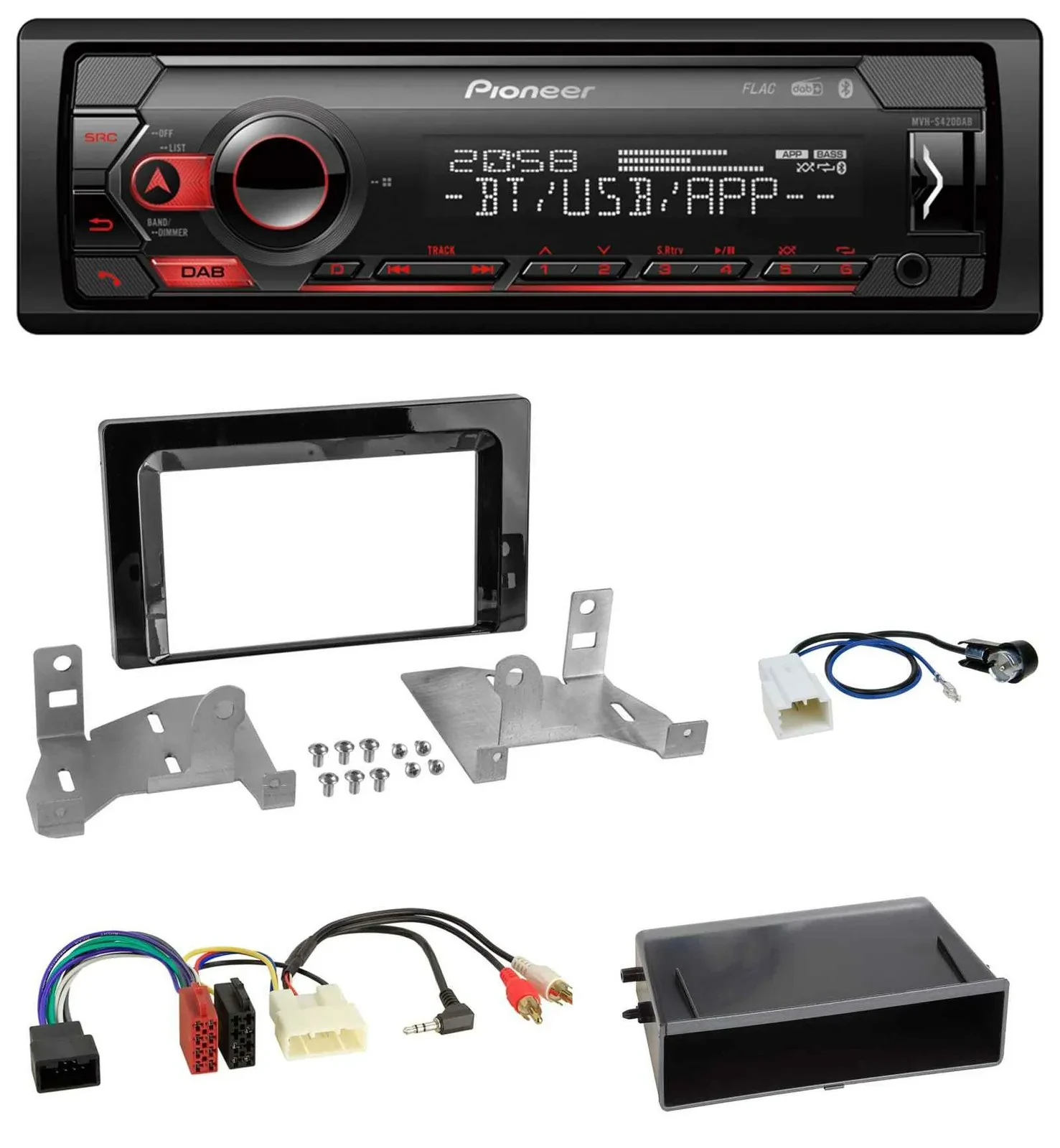 Pioneer MP3 USB DAB Bluetooth Autoradio für Toyota Aygo (AB7, ab 2022)