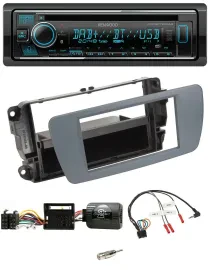 Kenwood Lenkrad Bluetooth DAB USB CD Autoradio für Seat Ibiza conemaragrau