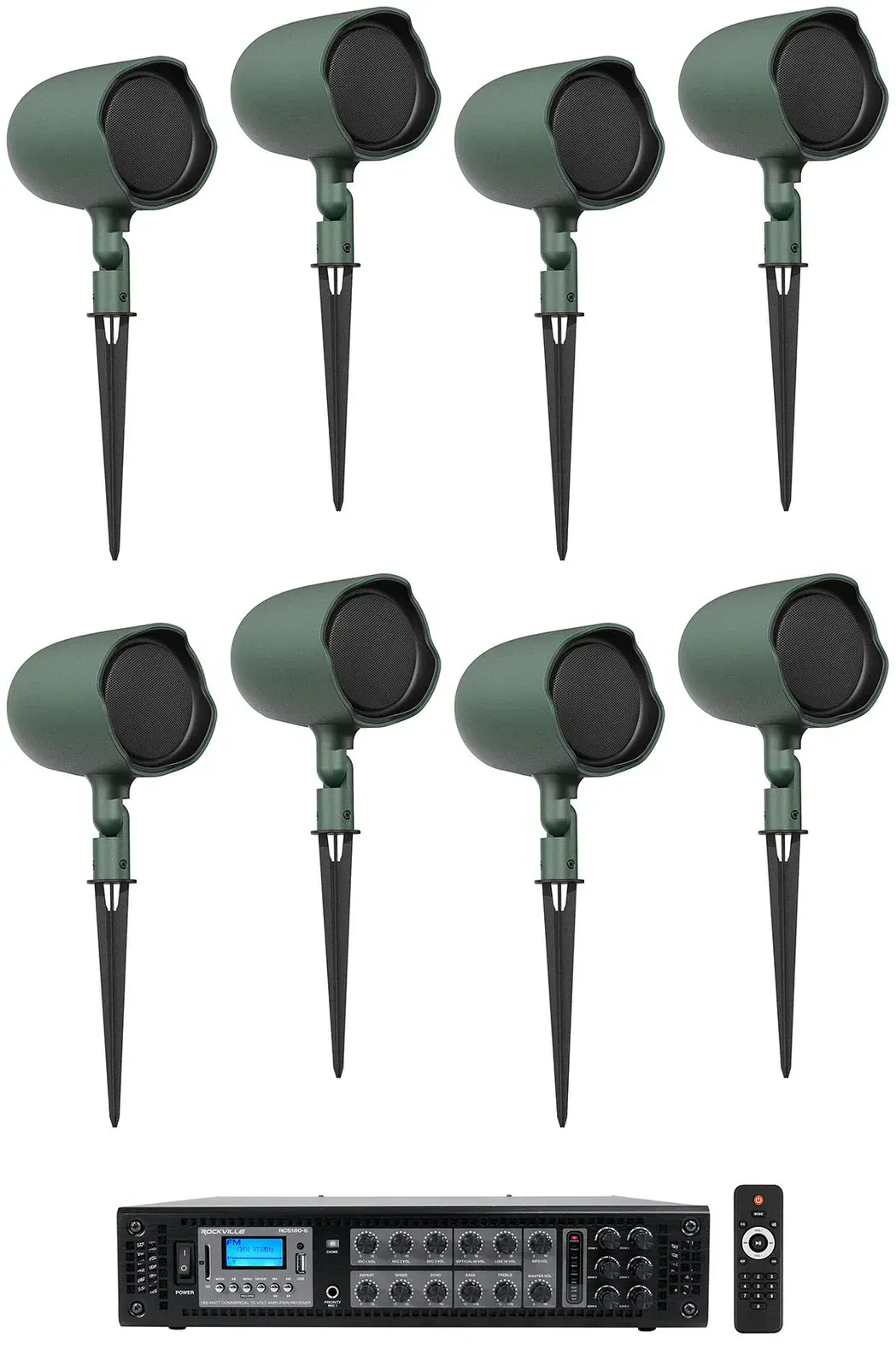 Рупорная акустика JBL GSF3-GN Green с усилителем (8 штук)