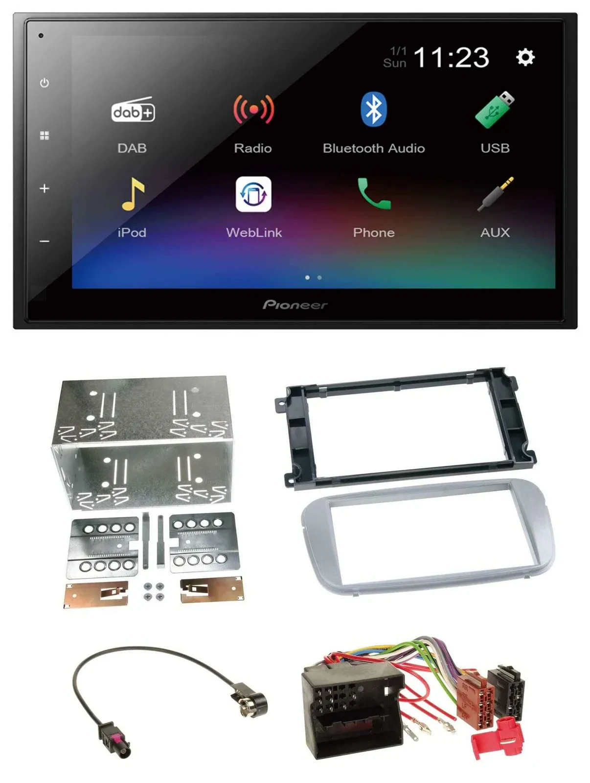 Pioneer USB Bluetooth DAB 2DIN MP3 Autoradio für Ford Mondeo 2007-2014 S-Max Pro