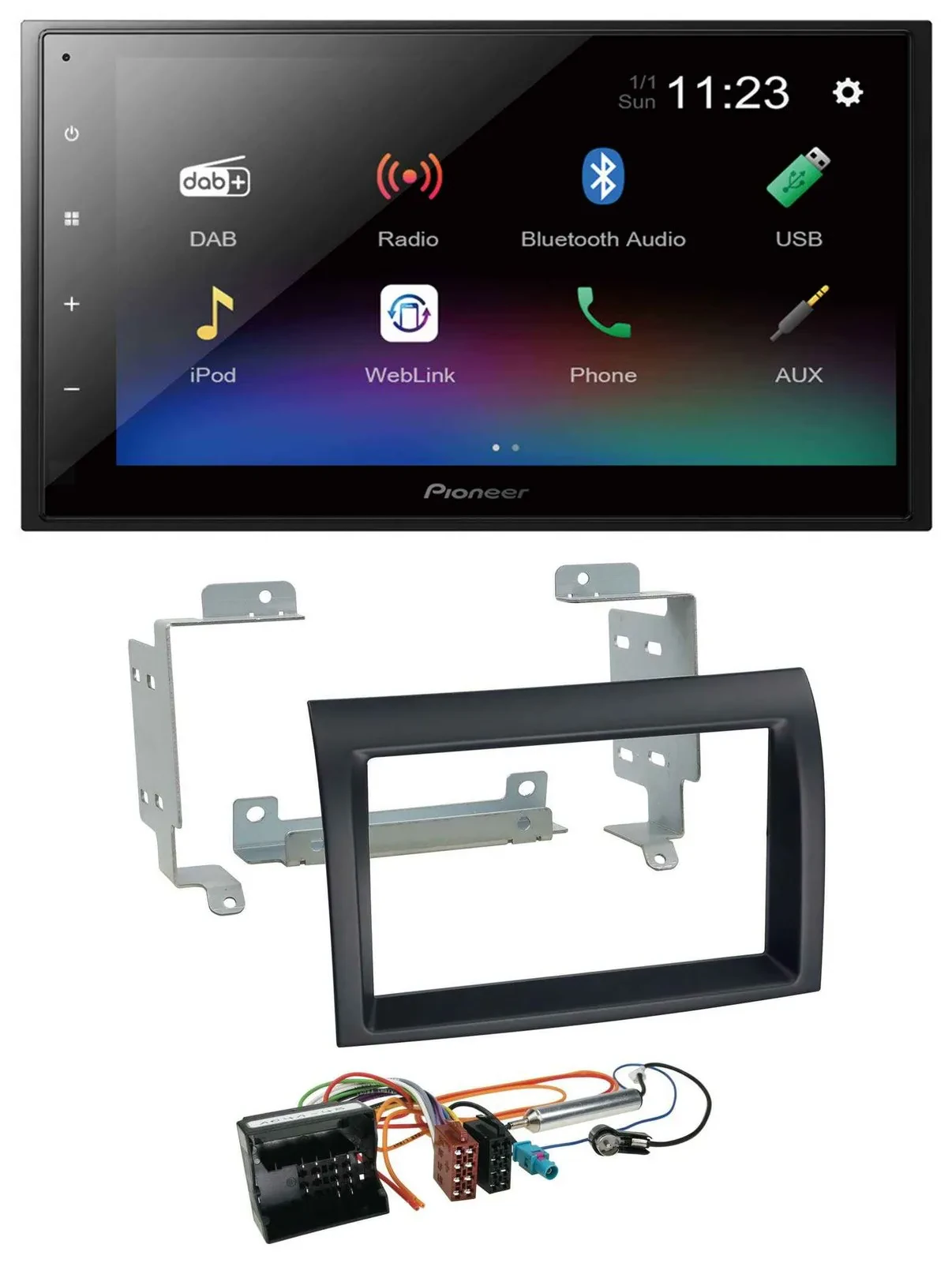Автомагнитола для Citroen Jumper Profi (2006–2011) Pioneer 2DIN, USB, Bluetooth, DAB, MP3