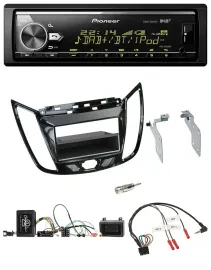 Pioneer Bluetooth USB DAB Lenkrad Autoradio für Ford C-Max Kuga Klavierlack schw