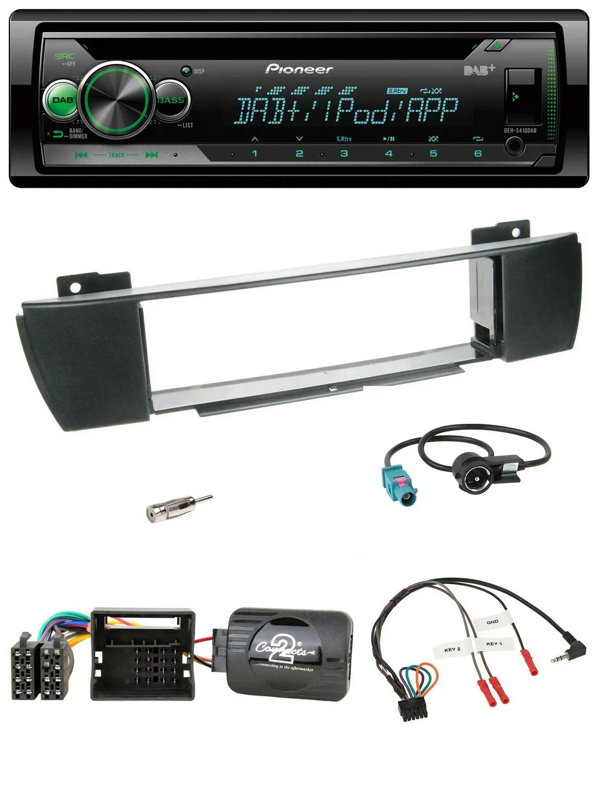 Pioneer USB MP3 DAB Lenkrad CD Autoradio für BMW X3 E83 2004-2010 mittig